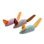 עכבר עם נוצה צבעוני (3 יח') צעצוע לחתול