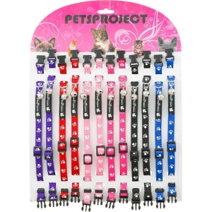 קולר עם פעמון לחתול במגוון צבעים