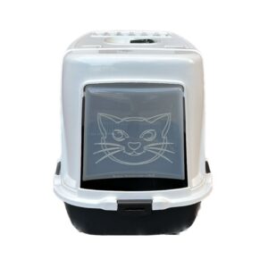 שירותים סגורים לחתול פתח גדול לניקוי מהיר– דגם ARIEL TOP FREE