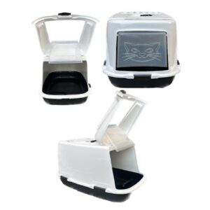 שירותים סגורים לחתול פתח גדול לניקוי מהיר– דגם ARIEL TOP FREE