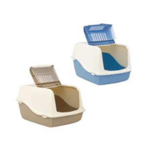 שירותים סגורים לחתול פתח גדול לניקוי מהיר– דגם ARIEL TOP FREE