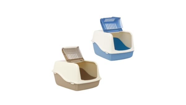 שירותים סגורים לחתול פתח גדול לניקוי מהיר– דגם ARIEL TOP FREE