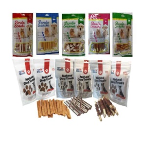 מארז 5 חטיפי 80 גרם לכלב - לידר צויס/פט קווין/כנען/סנאק
