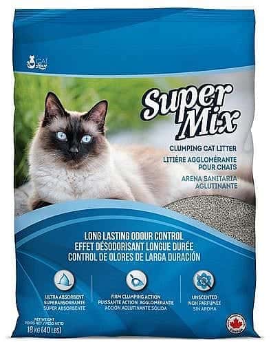 סופר מיקס - חול מתגבש לחתולים מחול טבעי לניטרול ריחות, 18 ק"ג