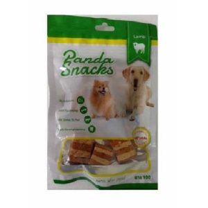 פנדה - קוביות סנדוויץ' מיני כבש - חטיף רך לכלבים במשקל 80 גר'