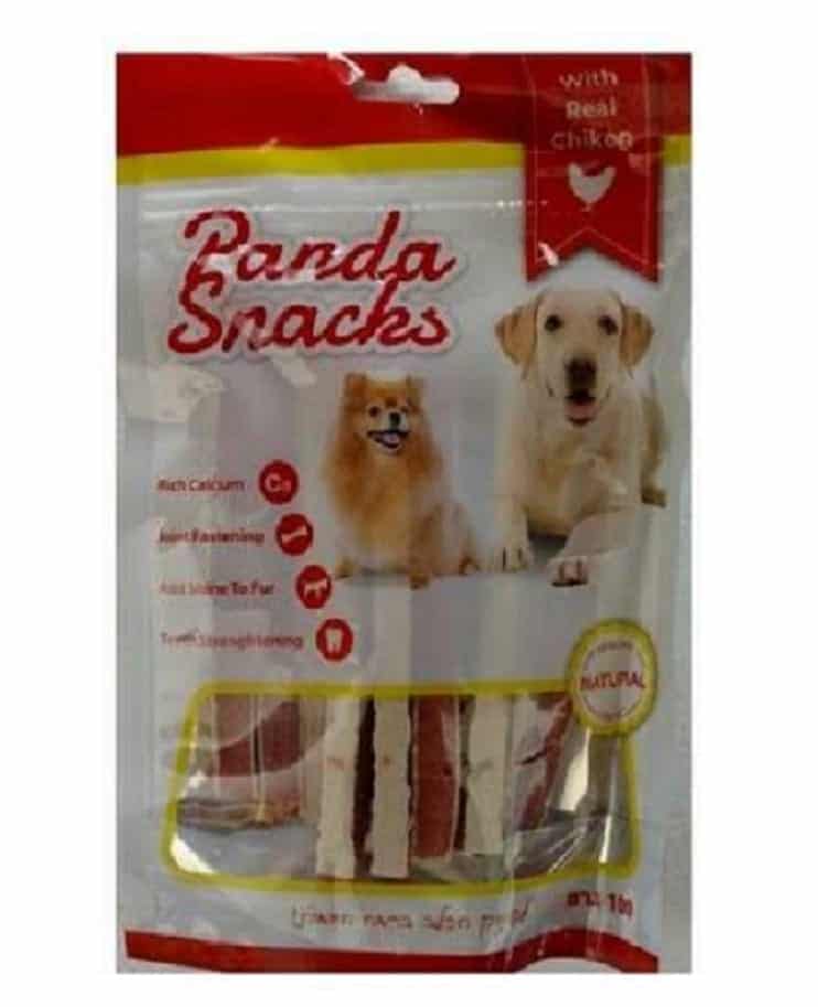 פנדה - רצועות עוף עם בקלה - חטיף רך לכלבים משקל 80 גר'