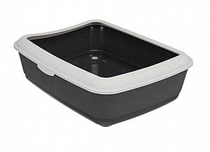 שירותים פתוחים לחתול עם כף לאיסוף צרכים, 31X43X14 ס"מ.