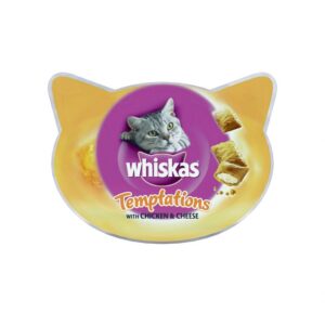 ויסקס חטיף טמפטיישן לחתולים, בטעם עוף וגבינה 60 גר