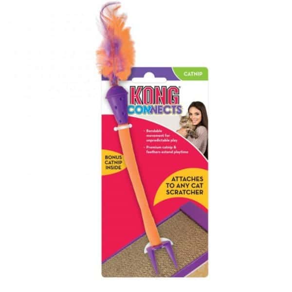 קונג, מקל גמיש עם נוצה המתחבר כמעט לכל משטח גירוד ומגרה את החתול לשחק