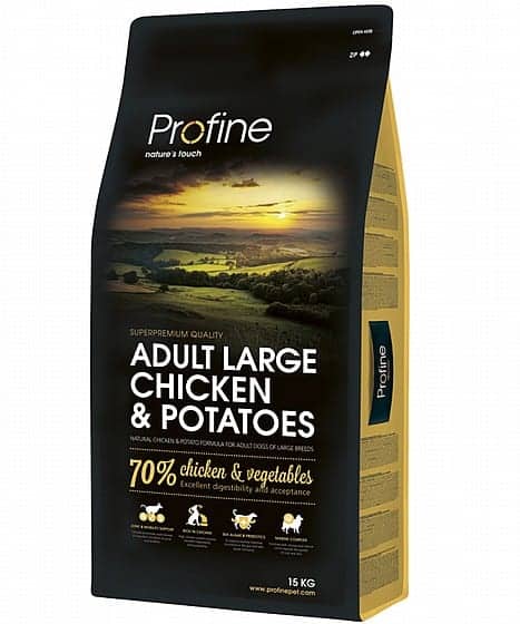 פרופיין, בשר עוף לכלבים בוגרים מגזע גדול במשקלים: 3 ק"ג או 15 ק"ג