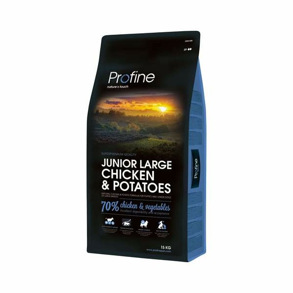 פרופיין, עוף ותפוחי אדמה לגורים מגזע גדול מגיע במשקלים: 3 ק"ג או 15 ק"ג