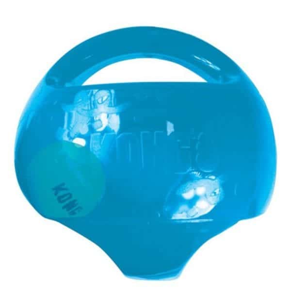 קונג, 2 ב-1 כדור שקוף מצפצף עם כדור טניס פנימי שמגרה ומוסיף עניין לכלב