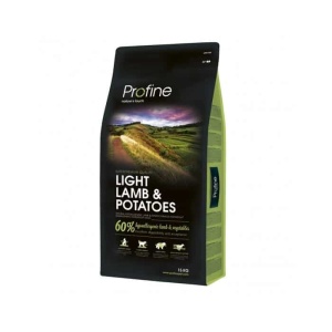פרופיין, בשר כבש ותפוחי אדמה, מזון היפואלרגני לכלבים עם נטייה להשמנה מגיע במשקלים: 3 ק"ג או 15 ק"ג