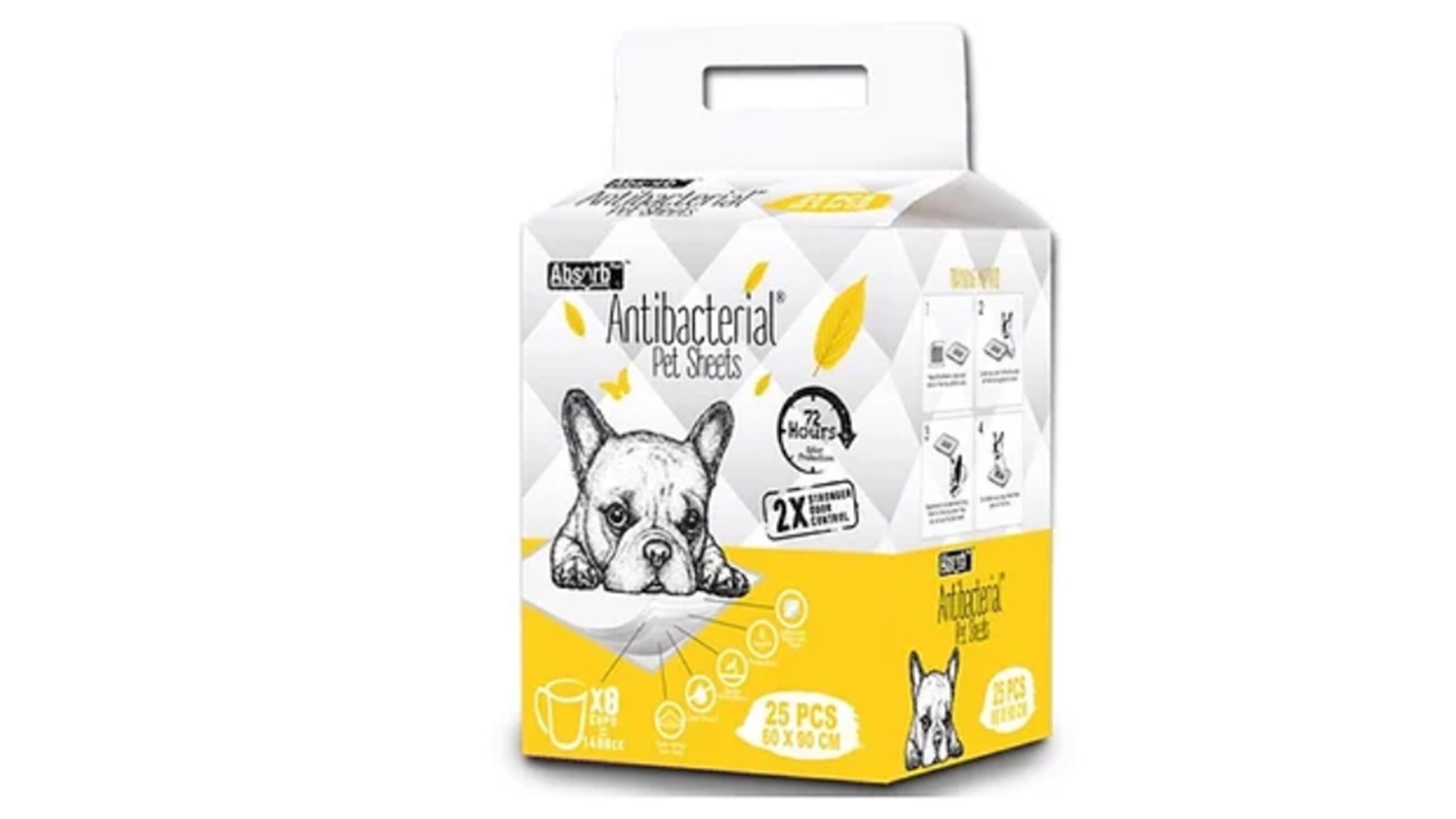 פדים אנטי בקטריאליים ענקיים ספיגה כפולה מארז בודד - 25 יח'  או מבצע 4 מארזים 100 יח