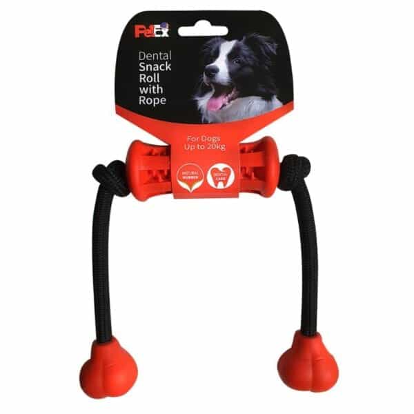 פטקס, נשכן דנטלי לכלבים בשילוב סיבי כותנה מובחרים לניקוי השיניים