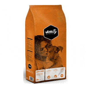 AMITY אקטיב, מזון יבש לכלבים בשר ועוף 20 ק"ג מגור ועד בוגר
