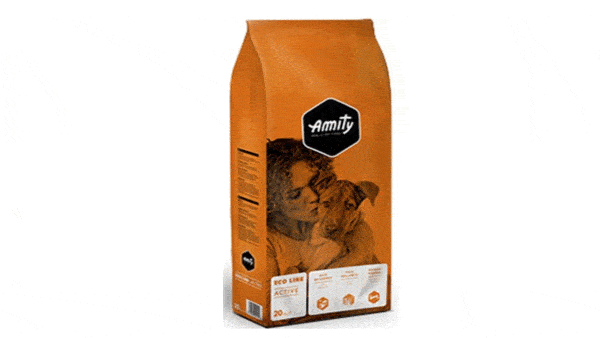 AMITY אקטיב, מזון יבש לכלבים בשר ועוף 20 ק"ג מגור ועד בוגר