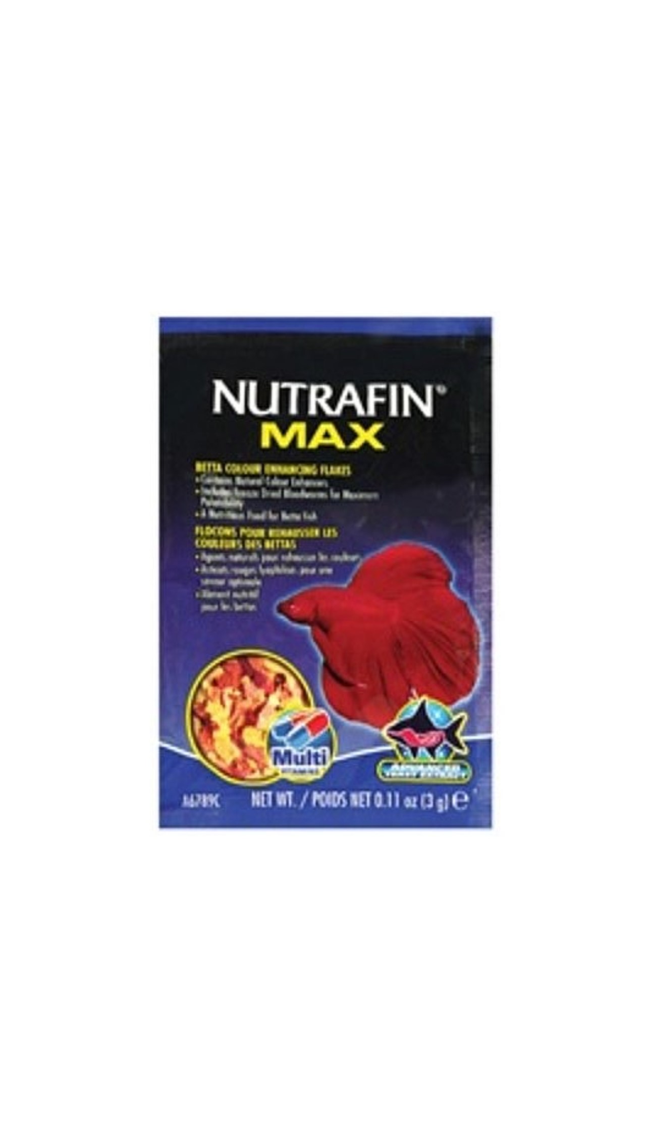 שקית מזון לדגי קרב משקל 5 גרם