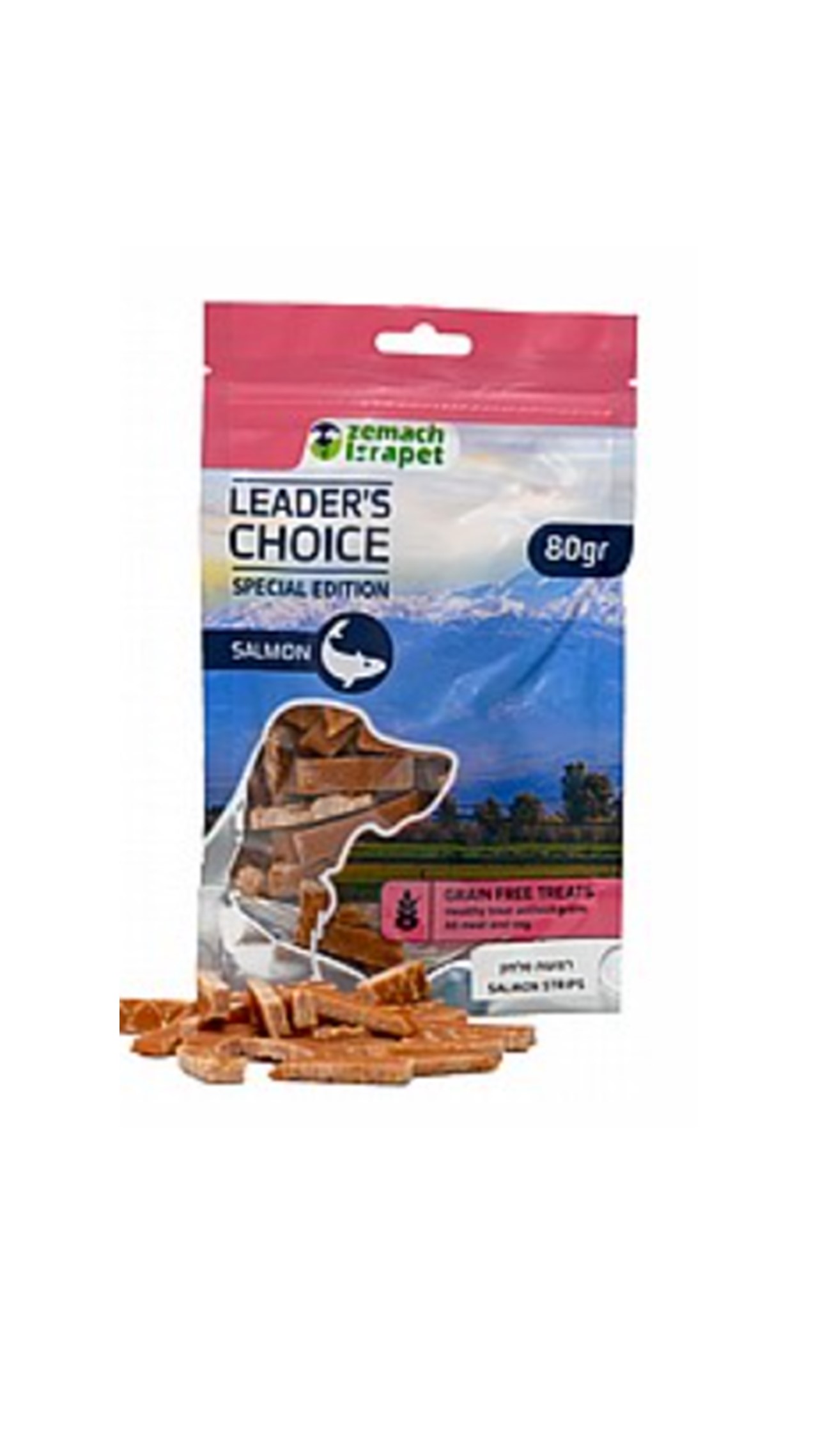 לידר צויס, חטיף איכותי - רצועות סלמון 80 גר