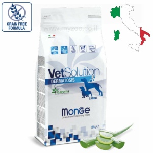 מונג' רפואי, מזון יבש עם בעיות עור ואיבוד שיער – Monge VetSolution Dermatosis