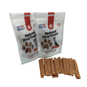 פט קווין חטיף ללא דגנים - רצועות עוף 80 גרם