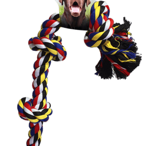 פטקס, משחק חבל דנטלי לכלב 4 קשרים ,עשוי סיבי כותנה מובחרים באורך של 70 ס"מ