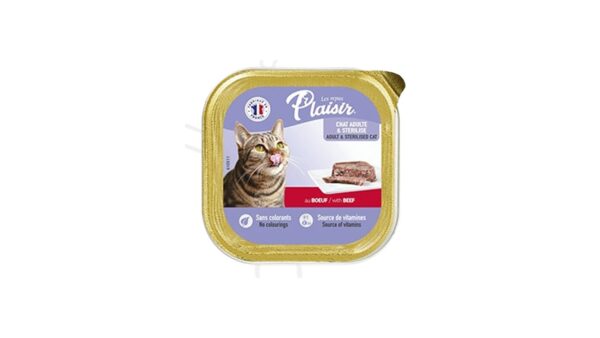 Plaisir - מעדן לחתול בטעם בקר 100 גר