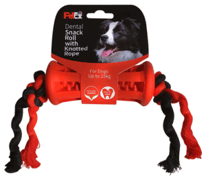 פטקס, משחק חבל דנטלי לכלב בניחוח מנטה מרענן בשילוב גומי טבעי