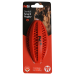 פטקס, כדור רוגבי דנטלי לכלב באורך 10 ס"מ מגומי טבעי וחזק מידה  M