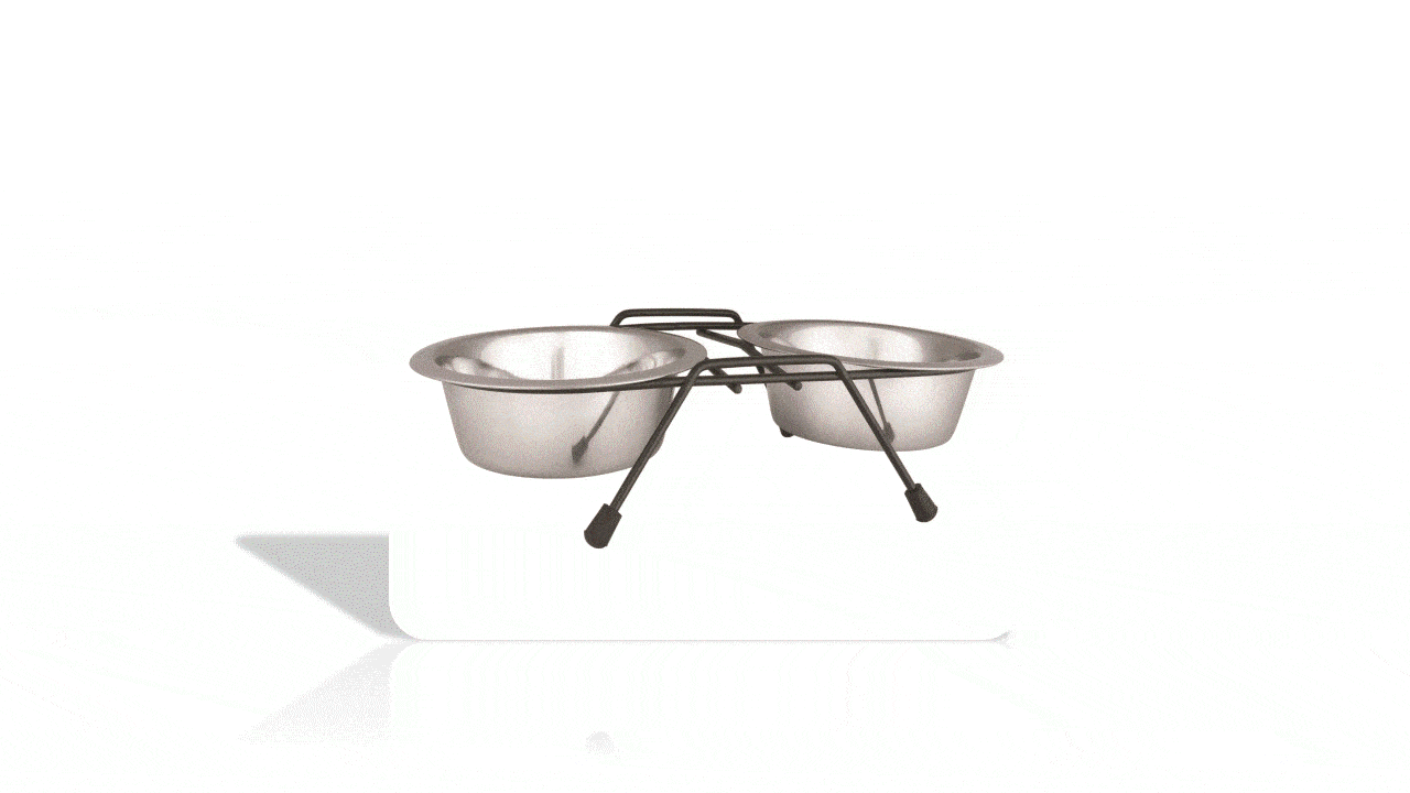 קערת נירוסטה להאכלה איטית 18 ס"מ