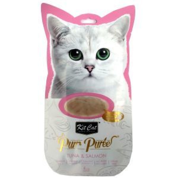 KIT CAT - קיט קט Purr Puree עם טונה וסלמון 60 גר'