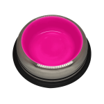 פטקס, קערת נירוסטה עם גומיות בתחתית בצבעים ירוק/צהוב/כתום (דגם באלי) 0.90 ליטר