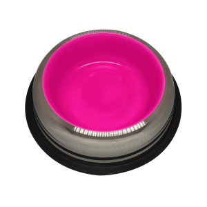 פטקס, קערת נירוסטה עם גומיות בתחתית בצבעים ירוק/צהוב/כתום (דגם באלי) 0.90 ליטר