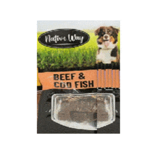 Native Way - חטיף איכותי לכלבים קוביות בקר, משקל 80 גר'
