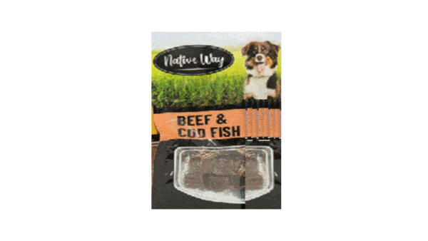 Native Way - חטיף איכותי לכלבים קוביות בקר, משקל 80 גר'