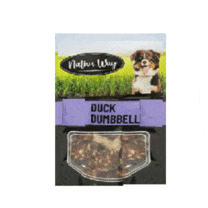 Native Way - חטיף איכותי לכלבים משקולת עם ברווז, משקל 80 גר'