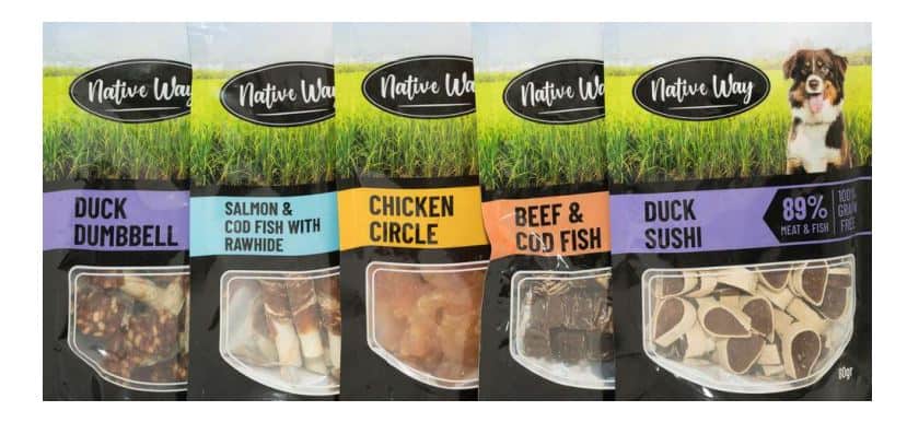 Native Way - חטיף איכותי לכלבים משקולת עם ברווז, משקל 80 גר'