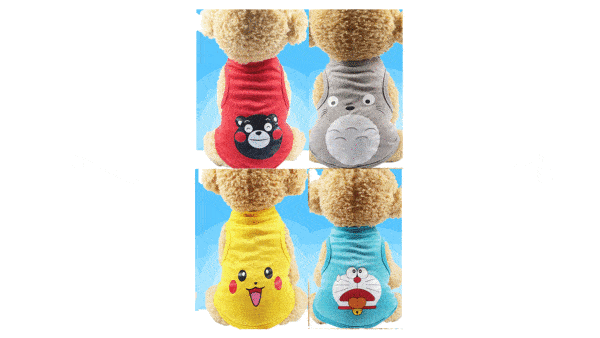 גופיה מצוירת לכלב במגוון מידות וצבעים