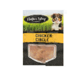 Native Way - חטיף איכותי לכלבים עיגולי עוף, משקל 80 גר'