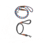 רצועת חבל לכלב מידה L בצבעים שחור, כחול.