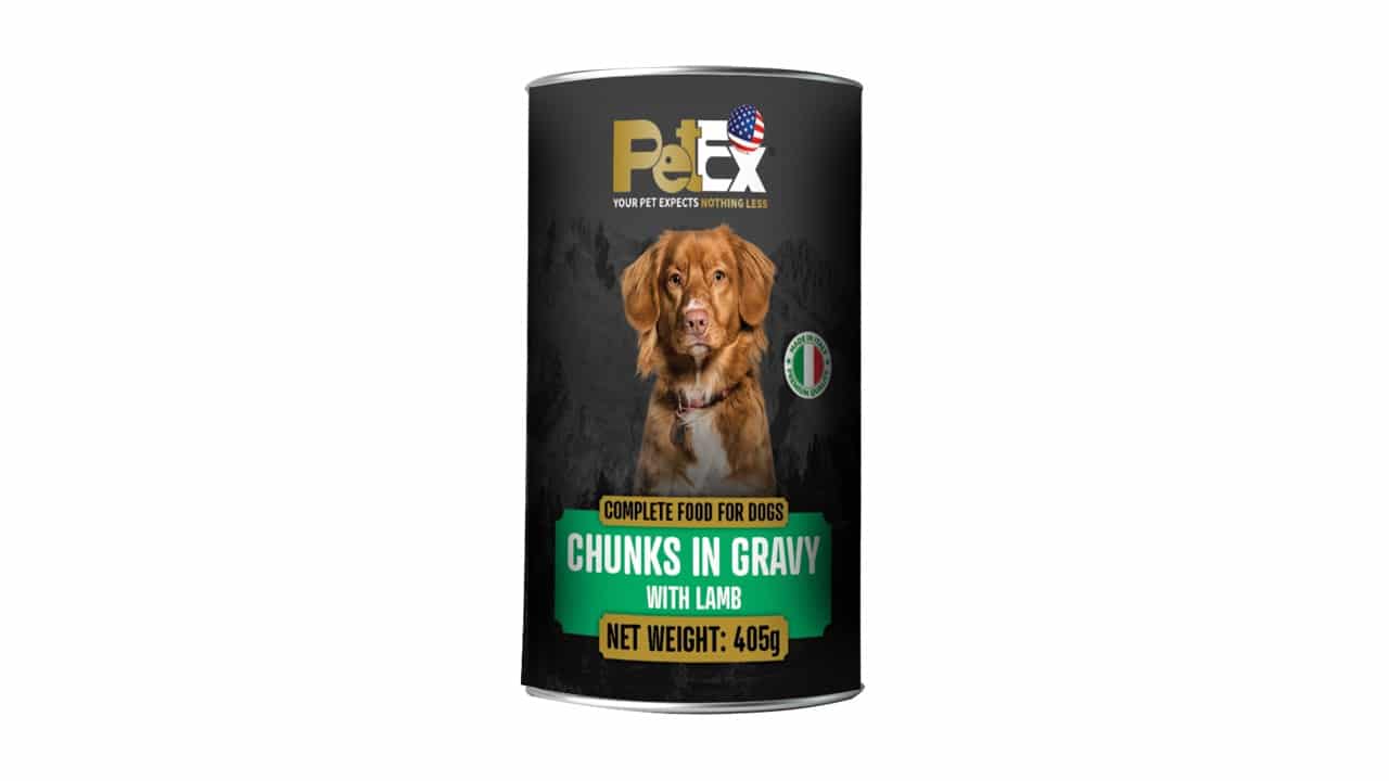 פטקס, שימורי צ'אנק  כבש לכלבים  400 ג"ר