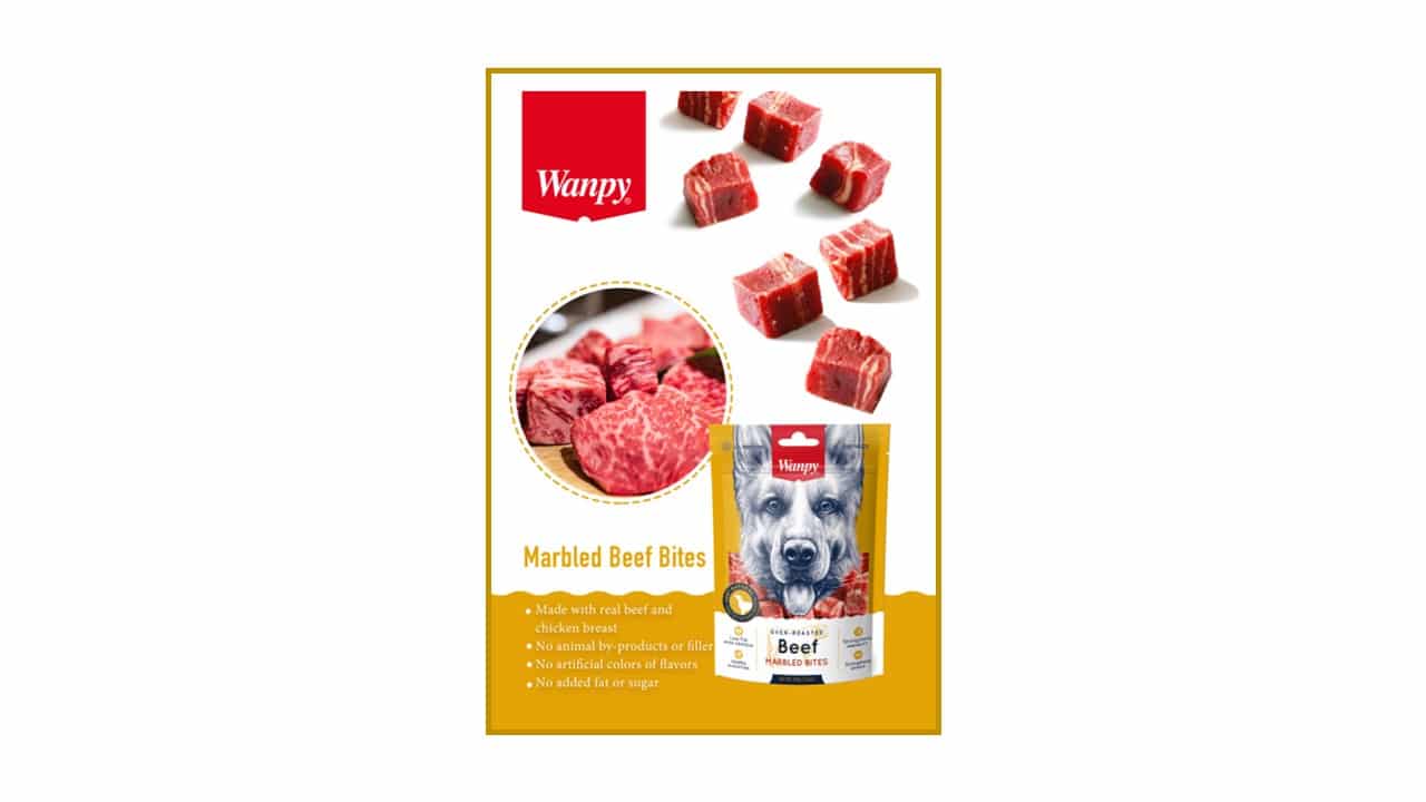 וונפי - חטיף איכותי לכלב נגיסי בקר משוישים 100 גר