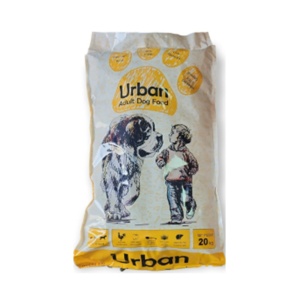 אורבן לכלבים בוגרים בטעם עוף מחולק ל 5 שקים של 4 ק"ג - 20 ק"ג.