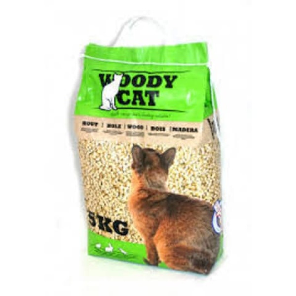 מצע שבבי עץ וודי קט לחתולים, מכרסמים וארנבים - 5 ק"ג או 15 ק"ג
