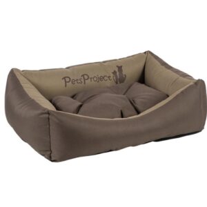 מיטה לכלבים דוחה מיים במגוון גדלים צבע כחול נייבי/חום