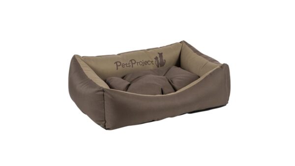 מיטה לכלבים דוחה מיים במגוון גדלים צבע כחול נייבי/חום