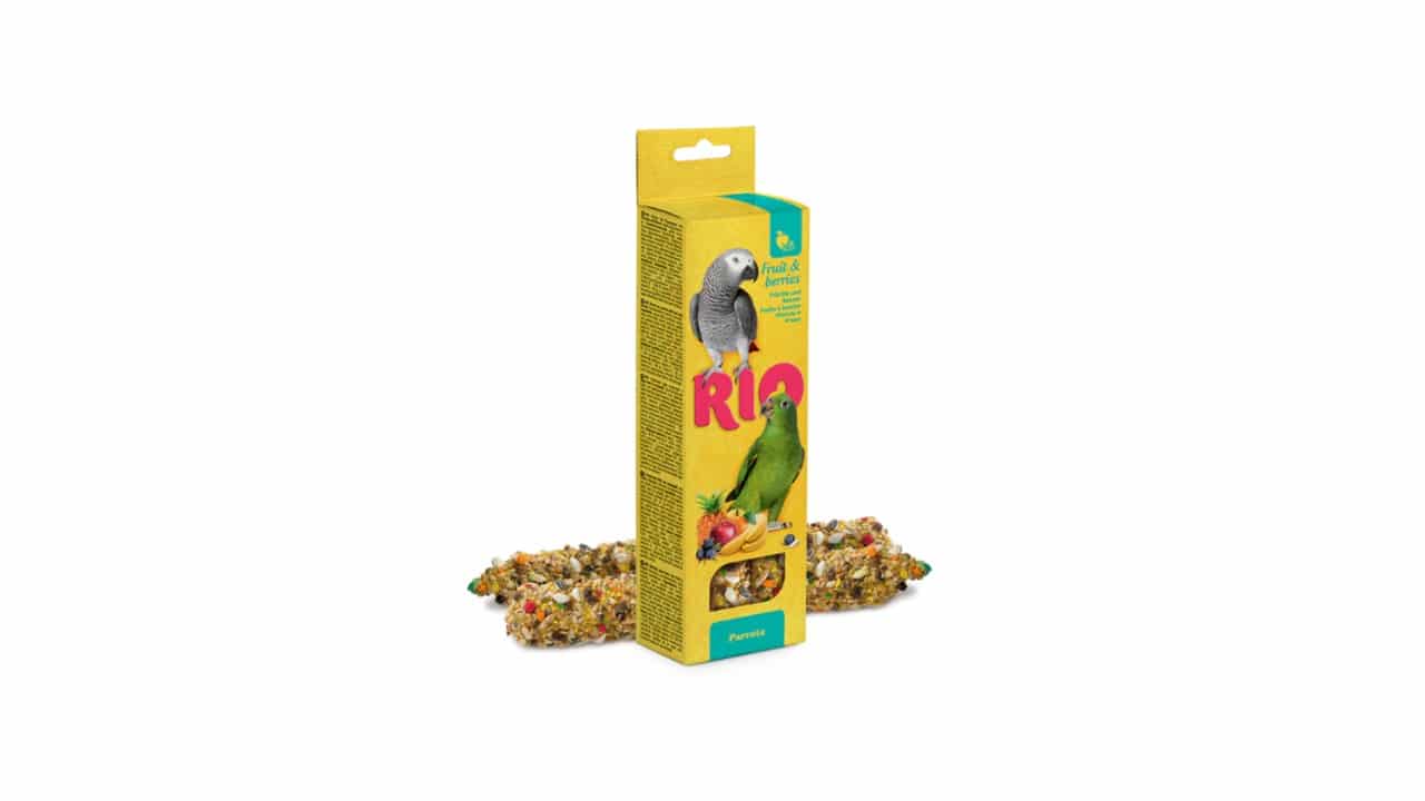 RIO - מקלות לתוכים גדולים עם פירות יער - 2 יח' משקל כולל 180 גר'