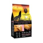 אמברוסיה, מזון אולטרה פרימיום לגורי כלבים, עוף ודג לבן במשקל 2 או 6 ק"ג (ורוד)
