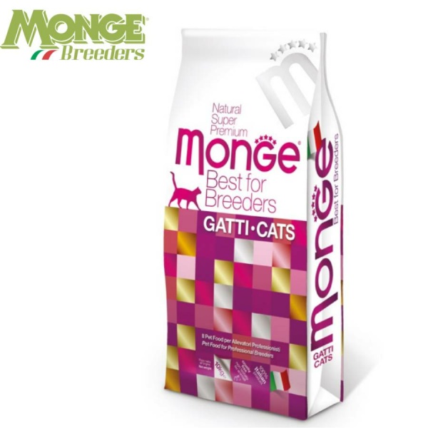 מונג' מגדלים, מזון סופר פרימיום עשיר בבשר עוף לחתולי בית, 10 ק"ג - Monge Breeders