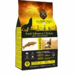 אמברוסיה, מזון אולטרה פרימיום לכלבים, מיני סלמון ועוף במשקל 2 או 6 ק"ג (צהוב)